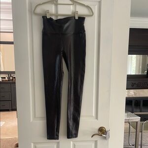 Spanx nearly new Crocodile Pattern Leather Leggings